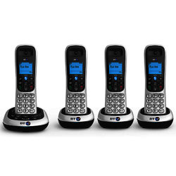 BT 2600 Digital Cordless Phone with Answering Machine, Quad DECT